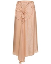 Victoria Beckham - Cami Flower Detail Midi Skirt - Lyst