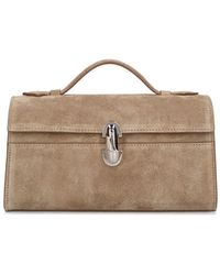SAVETTE - The Symmetry Suede Top Handle Bag - Lyst