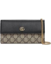 Gucci - Petite Marmont gg Supreme Leather Bag - Lyst