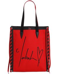 Christian Louboutin Tote Aus Baumwollcanvas Mit Druck "cabalase" - Rot