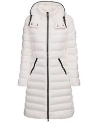 Moncler Doudoune En Nylon Laqué "Moka" - Blanc