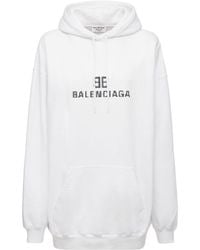 Balenciaga - フーデッドコットンジャージースウェットシャツ - Lyst