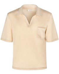 Saint Laurent - Cassandre Wool Polo Shirt - Lyst
