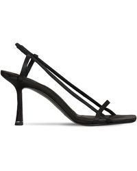 alexander wang black satin ivy heeled sandals