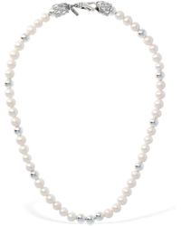 Emanuele Bicocchi - Pearl Chain Collar Necklace - Lyst