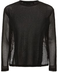 ANDERSSON BELL - Cotton Blend Open Knit Crewneck Sweater - Lyst