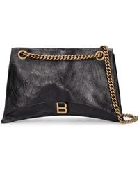 Balenciaga - Grand sac porté épaule en cuir avec chaîne crush - Lyst