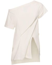 Courreges - Boatneck Cotton Bodysuit - Lyst