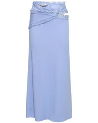 Christopher Esber - Langer Rock Mit Tülldetails & Ausschnitt "carina" - Lyst