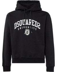 DSquared² - University Logo Cotton Jersey Hoodie - Lyst