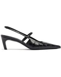 TOTEME - 50Mm The Sharp Patent Leather Slingbacks - Lyst