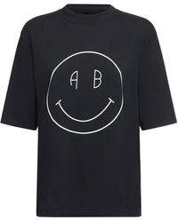 Anine Bing - Avi Smiley Organic Cotton T-Shirt - Lyst