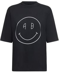 Anine Bing - Avi Smiley Organic Cotton T-shirt - Lyst