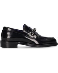 Burberry - Mf Barbed Leather Loafers - Lyst