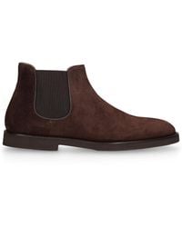 Doucal's - Washed Leather Suede Beetle Boots - Lyst