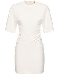 Alexander Wang - Drop Shoulder Cotton Blend Mini Dress - Lyst