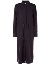 Max Mara - Monia Wool Long Sleeve Shirt Midi Dress - Lyst
