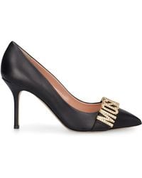 Moschino - 85Mm Leather High Heels - Lyst
