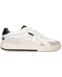 Palm Angels - University Logo-print Low-top Leather Trainers - Lyst