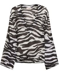 The Attico - Zebra Print Muslin Shirt - Lyst