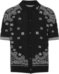 Amiri - Bandana Printed Cotton Polo Shirt - Lyst