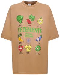 Vetements - Vegan Printed Cotton T-Shirt - Lyst