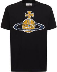 Vivienne Westwood - Logo Print Cotton Jersey T-Shirt - Lyst