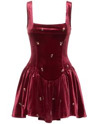 WeWoreWhat - Peplum Corset Mini Dress - Lyst