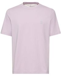 Brunello Cucinelli - T-shirt Aus Baumwolljersey Mit Logo - Lyst