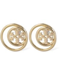 Tory Burch - Miller Double Ring Stud Earrings - Lyst
