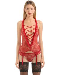 Chantal Thomass Spitzenkorsett "tentation Leavers" - Rot