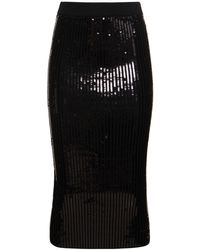 Alexandre Vauthier - Sequined High Rise Midi Skirt - Lyst