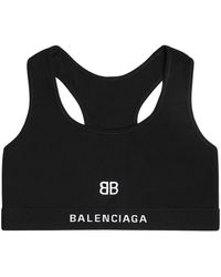 Balenciaga - Cotton Jersey Sports Bra - Lyst