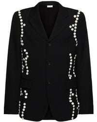 Comme des Garçons - Embroidered Stud Wool Blazer - Lyst