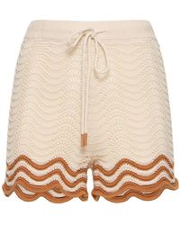 Zimmermann - Junie Textured Cotton Knit Shorts - Lyst
