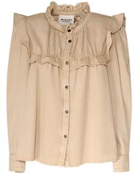 Isabel Marant - Camicia idety in cotone / ruches - Lyst