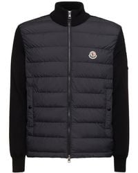 Moncler - Cotton & Tech Zip-up Cardigan Jacket - Lyst