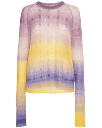 Etro - Faded Mohair Blend Crewneck Sweater - Lyst