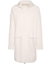 Max Mara Synthetic Leisure Sapore Hooded Jacket in White | Lyst