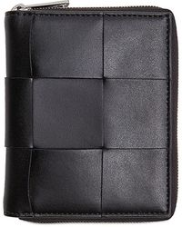 Bottega Veneta - Intrecciato Leather Zip Around Wallet - Lyst