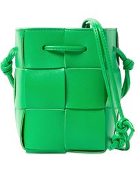 Bottega Veneta - Mini Intreccio Leather Bucket Bag - Lyst