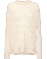 Jil Sander - オープンニットシルクセーター - Lyst