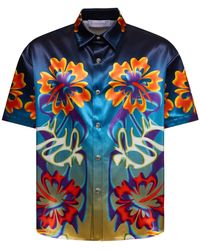Bluemarble - Hibiscus Viscose & Cotton S/s Shirt - Lyst