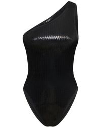 Balmain - Sequined One Piece Swimsuit W/ Belt - Lyst
