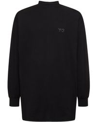 Y-3 - Mock Neck Long Sleeve T-Shirt - Lyst