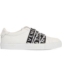 Givenchy 20mm Hohe Ledersneakers Mit Logo "urban Street" - Weiß