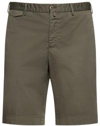 PT Torino - Stretch Cotton Bermuda Shorts - Lyst