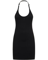 Courreges - Ribbed Dress With Buckle Clothing - Lyst