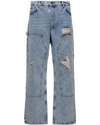 Moschino - Distressed Denim Carpenter Jeans - Lyst