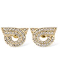 Ferragamo - New Gstr 18d Crystal Stud Earrings - Lyst